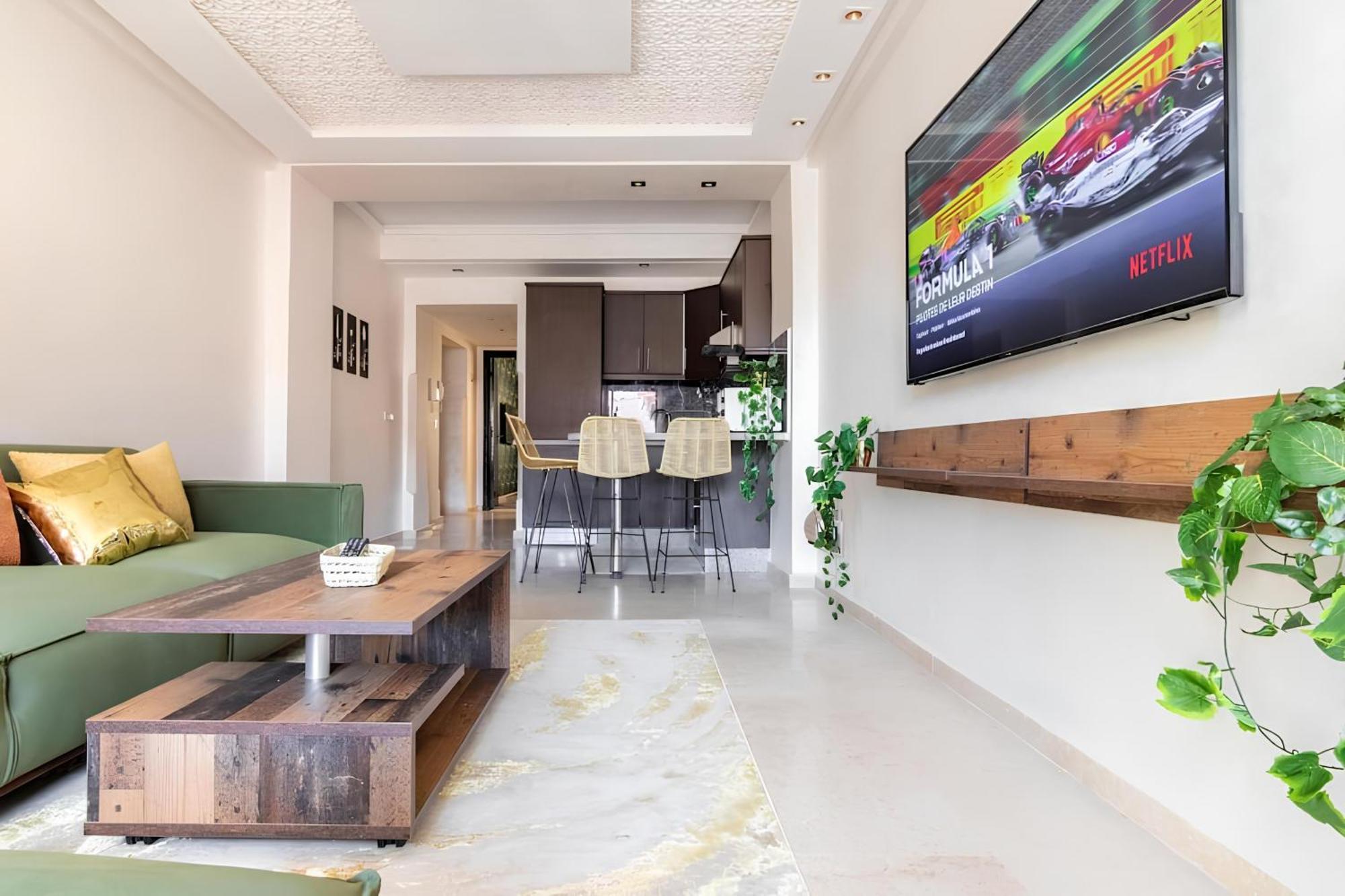 C-Appartement De Luxe Plein Centre De Gueliz Avec Piscine Parking Wifi Netflix Marrakesh Exteriör bild